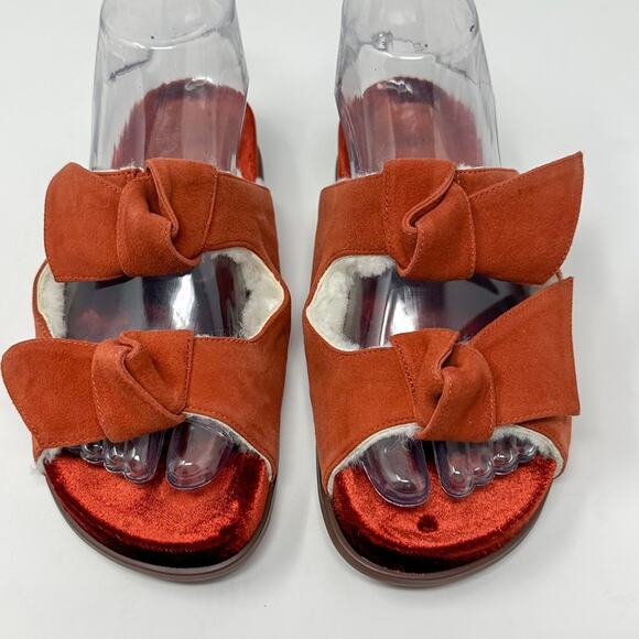 NEW Alexandre Birman Clarita Suede and Shearling Fur Slide US Size 6 MSRP $495 - Picture 6 of 12